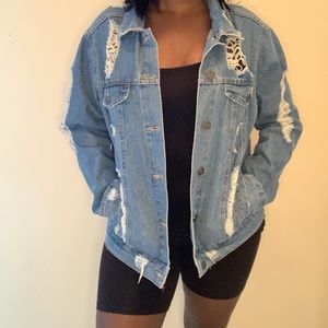Super Distressed Small Denim Jacket